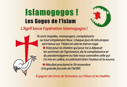 L’AGRIF lance l’opération Islamogogos !