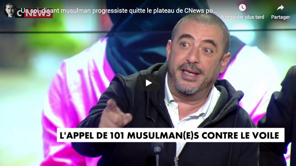 Un musulman soi-disant progressiste quitte le plateau de CNEWS pour