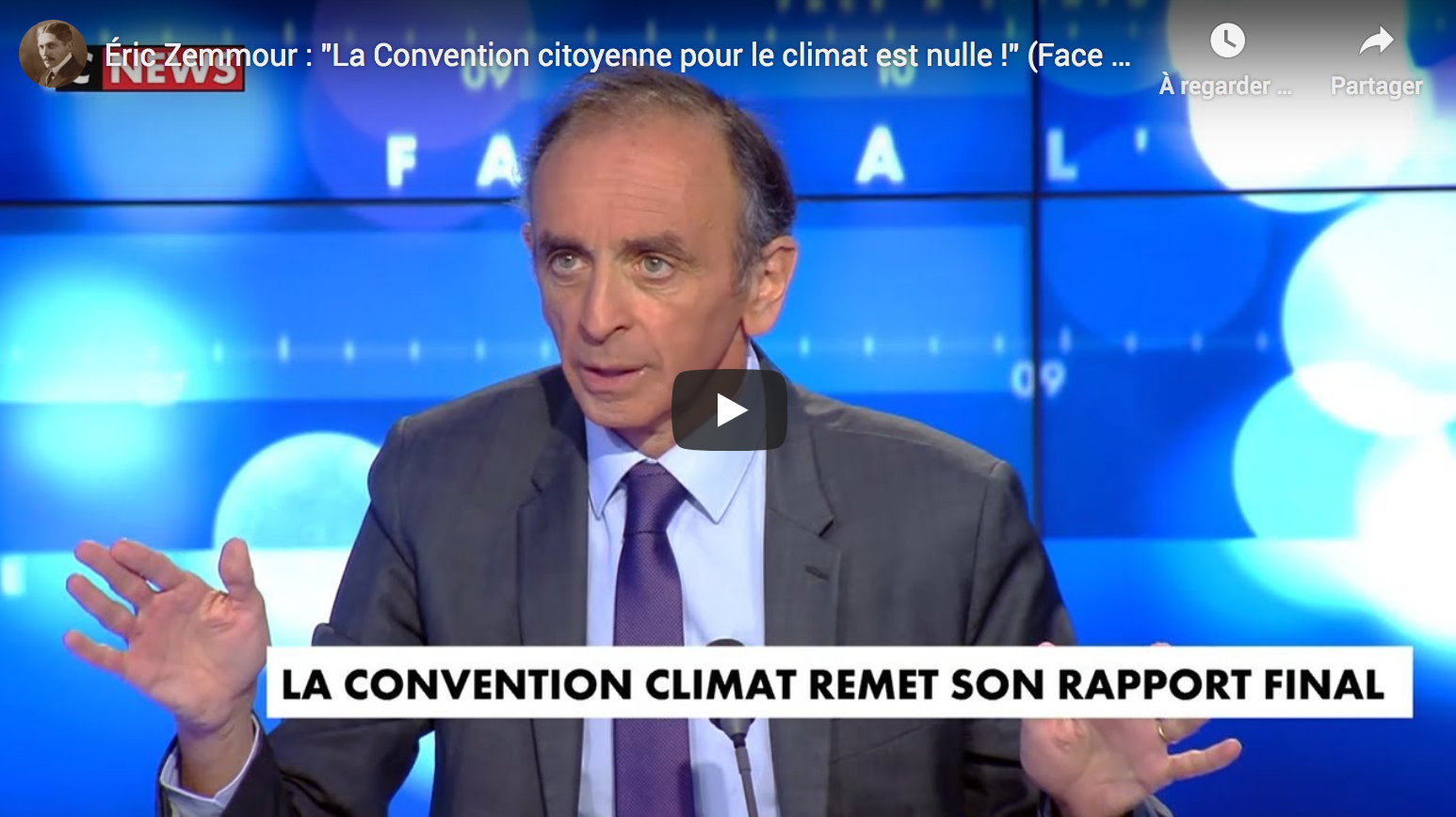 Éric Zemmour : “La Convention citoyenne pour le climat est nulle !” (VIDÉO)