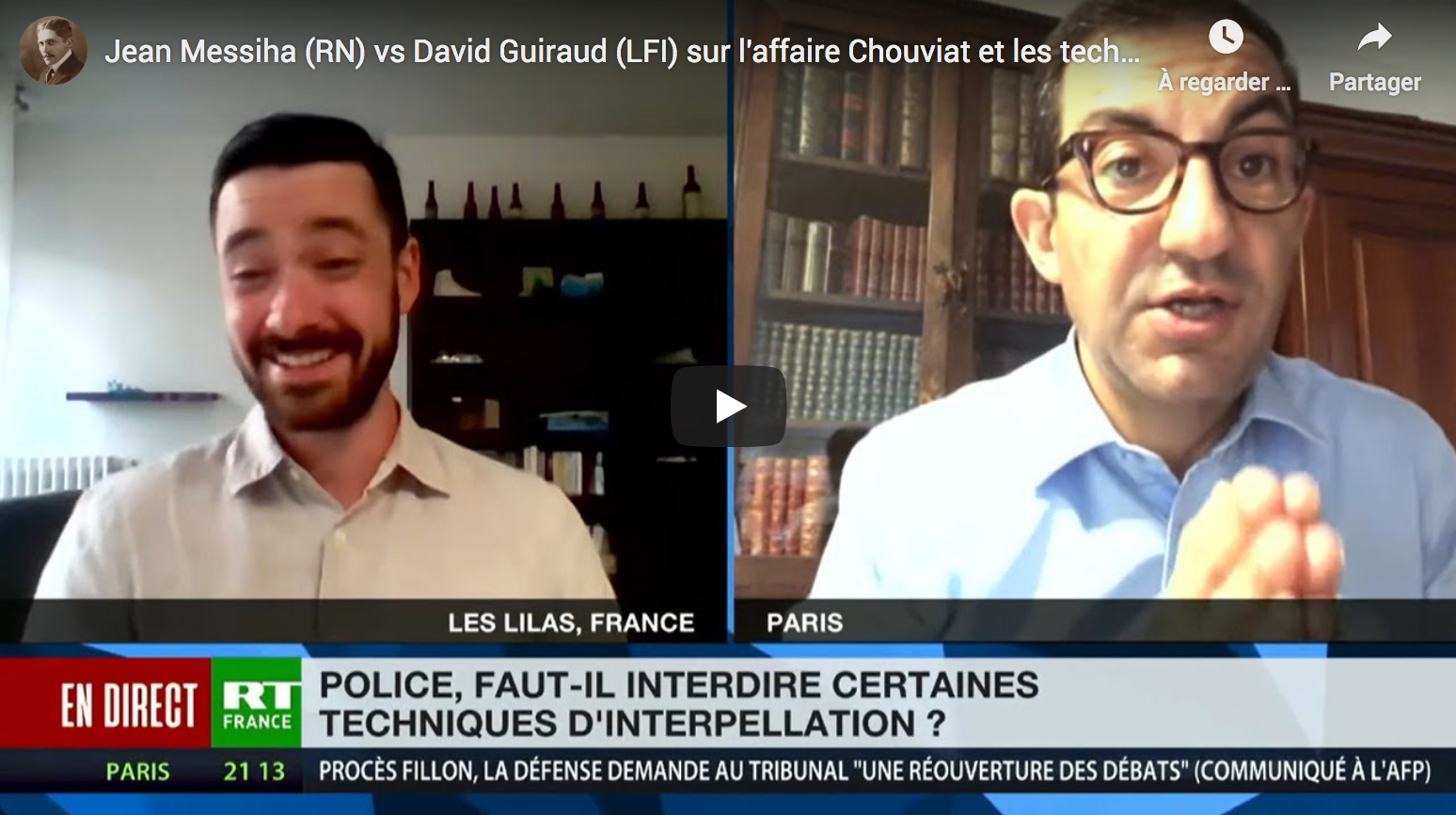 Jean Messiha (RN) VS David Guiraud (LFI) sur l’affaire Chouviat et les techniques d’interpellation (VIDÉO)