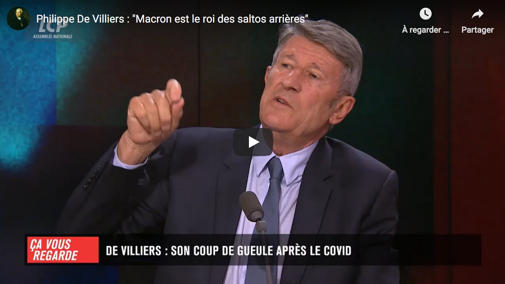 Philippe de Villiers : “Macron est le roi des saltos arrières” (ENTRETIEN)