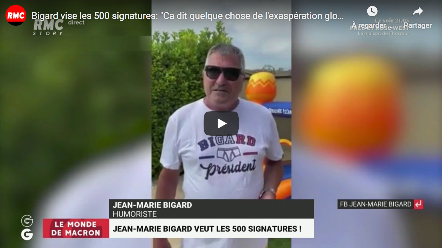 Jean-Marie Bigard vise les 500 signatures pour se présenter en 2022 : “Ça dit quelque chose de l’exaspération globale du pays”