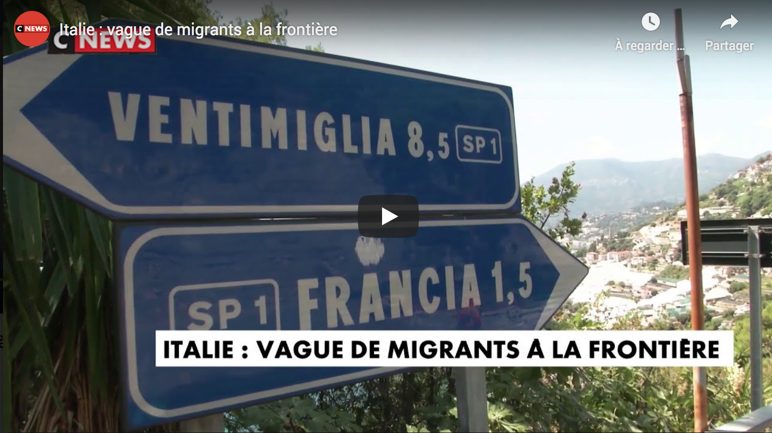 Nouvelle vague d’immigrés (des Syriens de Tunisie et des Balkans) à la frontière franco-italienne