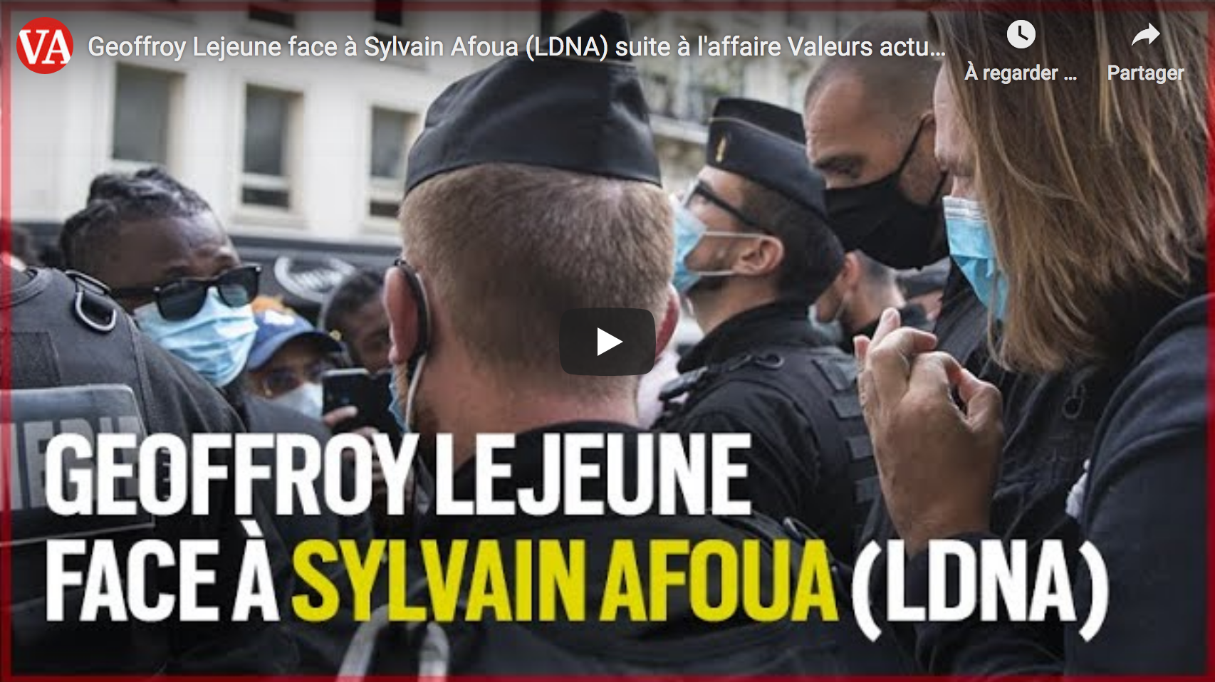 Geoffroy Lejeune face à Sylvain Afoua (LDNA) suite à l’affaire Valeurs Actuelles/Danièle Obono (VIDÉO)