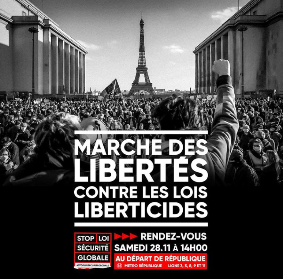 Samedi 28 novembre : marche des libertés contre les mesures liberticides de l’oligarchie