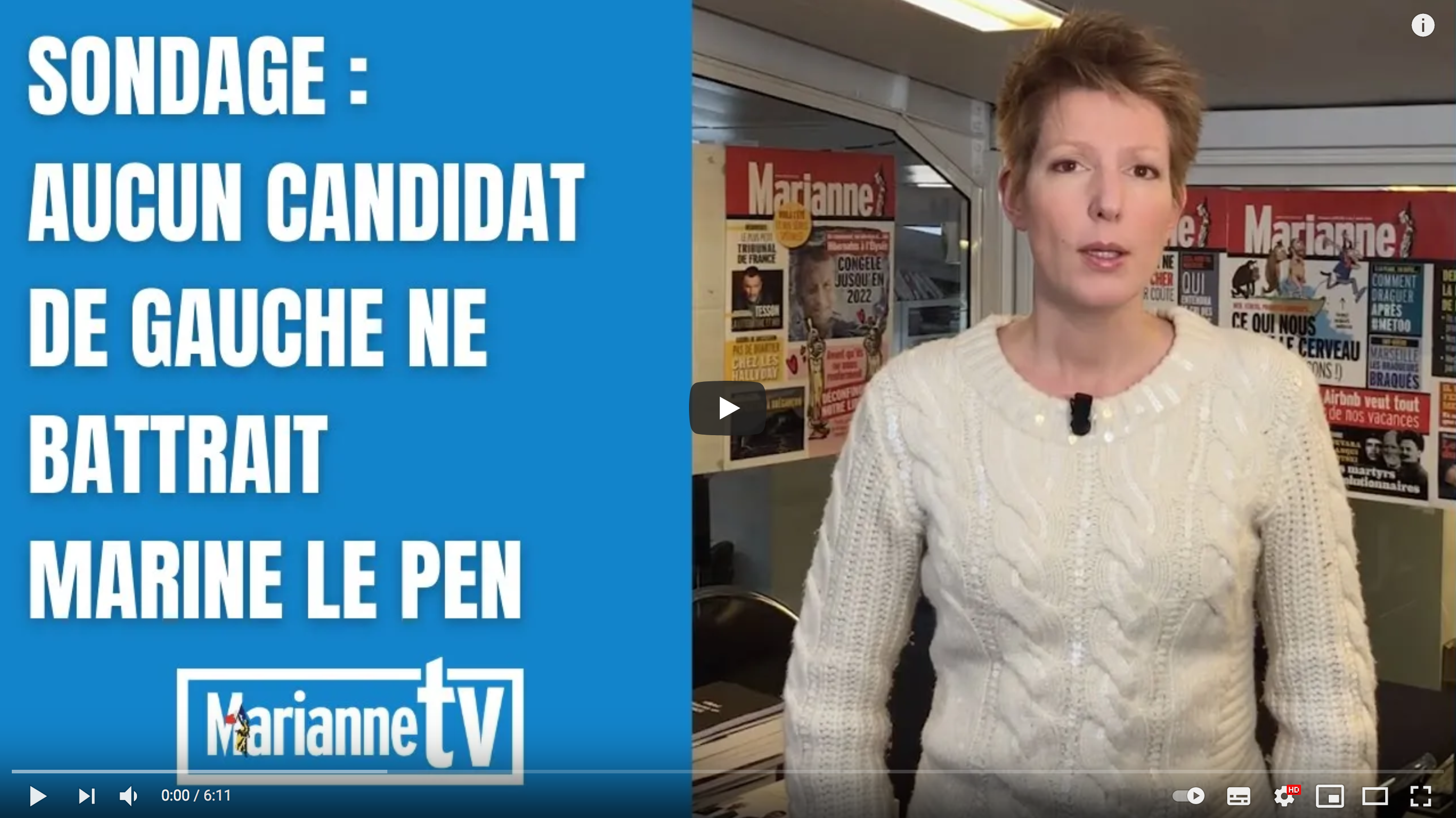 Sondage : aucun candidat de gauche ne battrait Marine Le Pen (Natacha Polony)