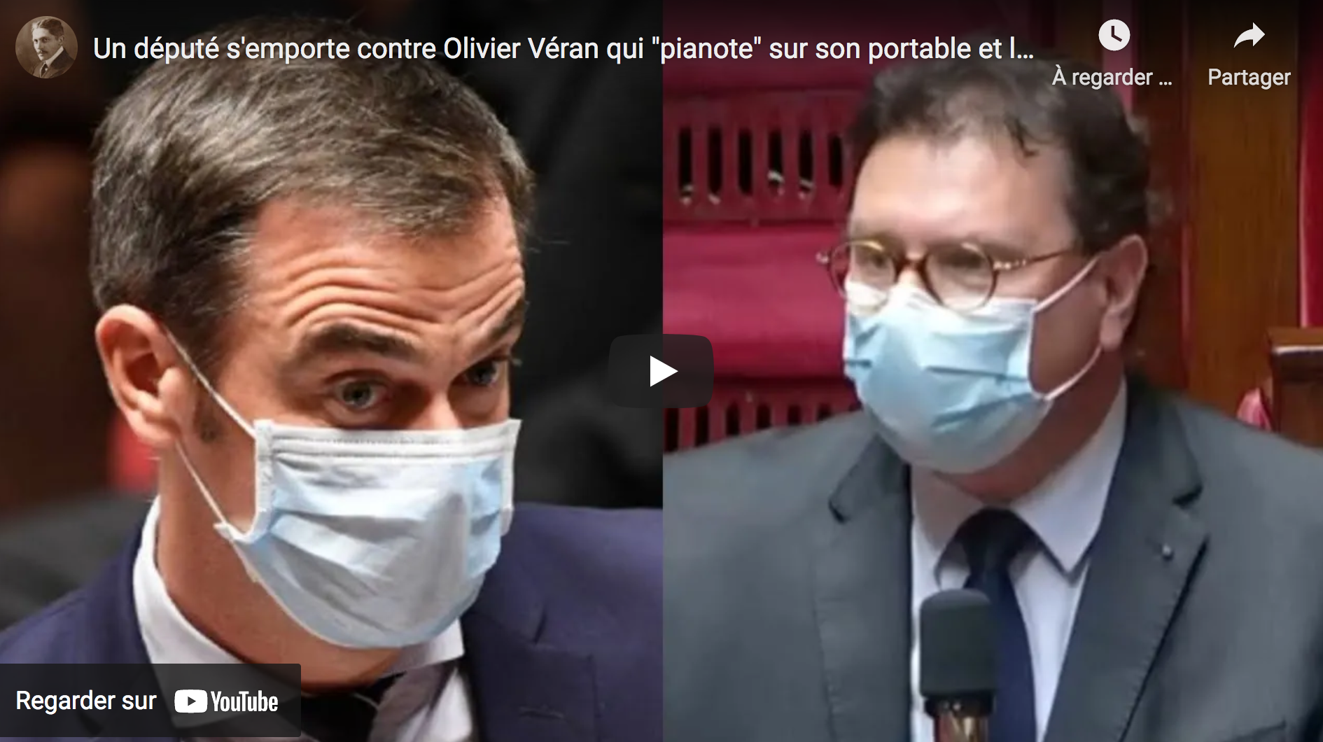 Un député s’emporte contre Olivier Véran qui “pianote” sur son portable et le recadre à l’Assemblée Nationale ! (VIDÉO)