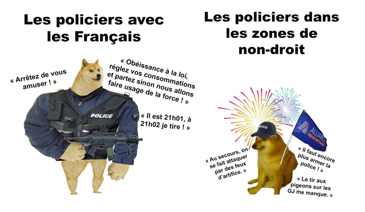 La police et les Français, la police et les racailles : le deux poids, deux mesures