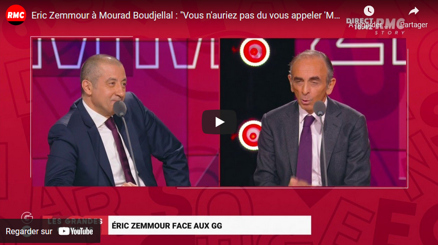 Eric Zemmour à Mourad Boudjellal : “Vous n’auriez pas du vous appeler ‘Mourad'” (VIDÉO)