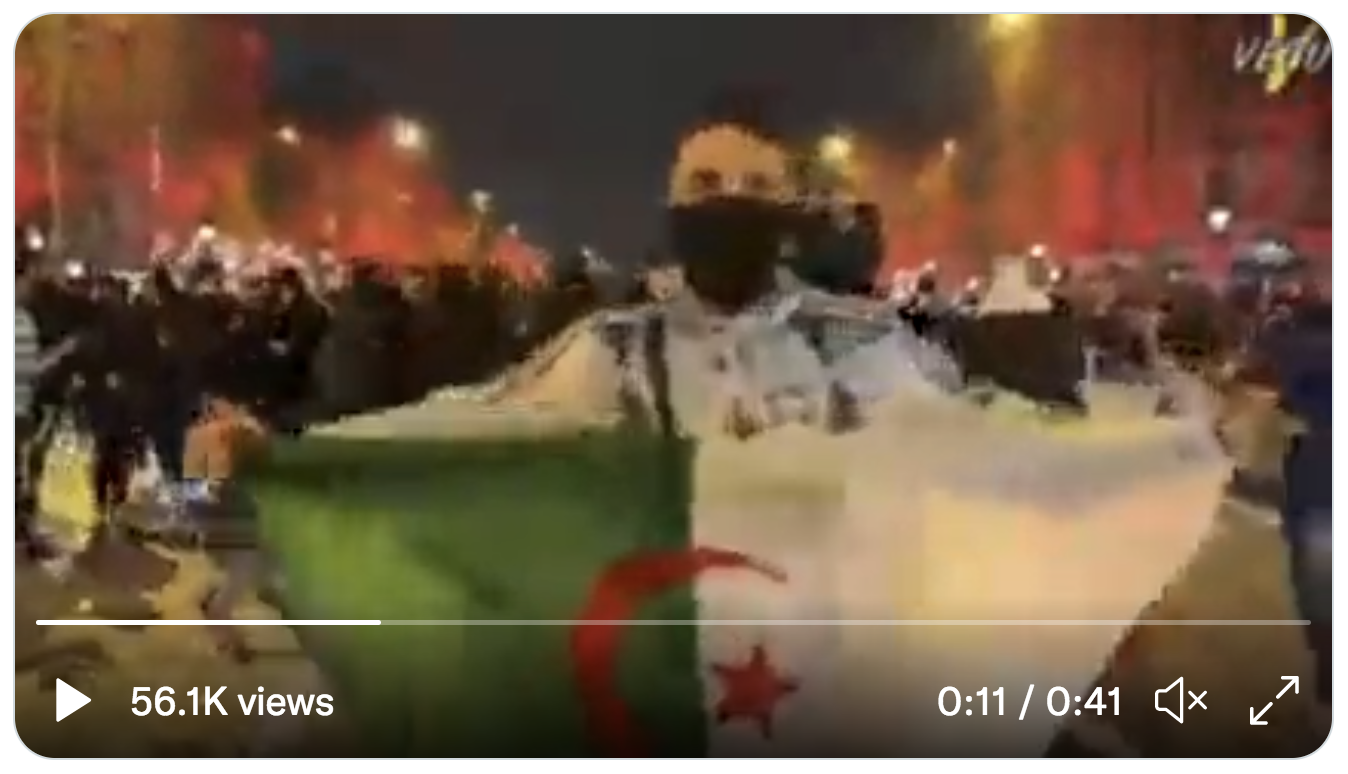 Paris : Des centaines de supporters algériens sèment la pagaille sur les Champs-Élysées au cri de “Zemmour on t’enc….” (VIDÉO)