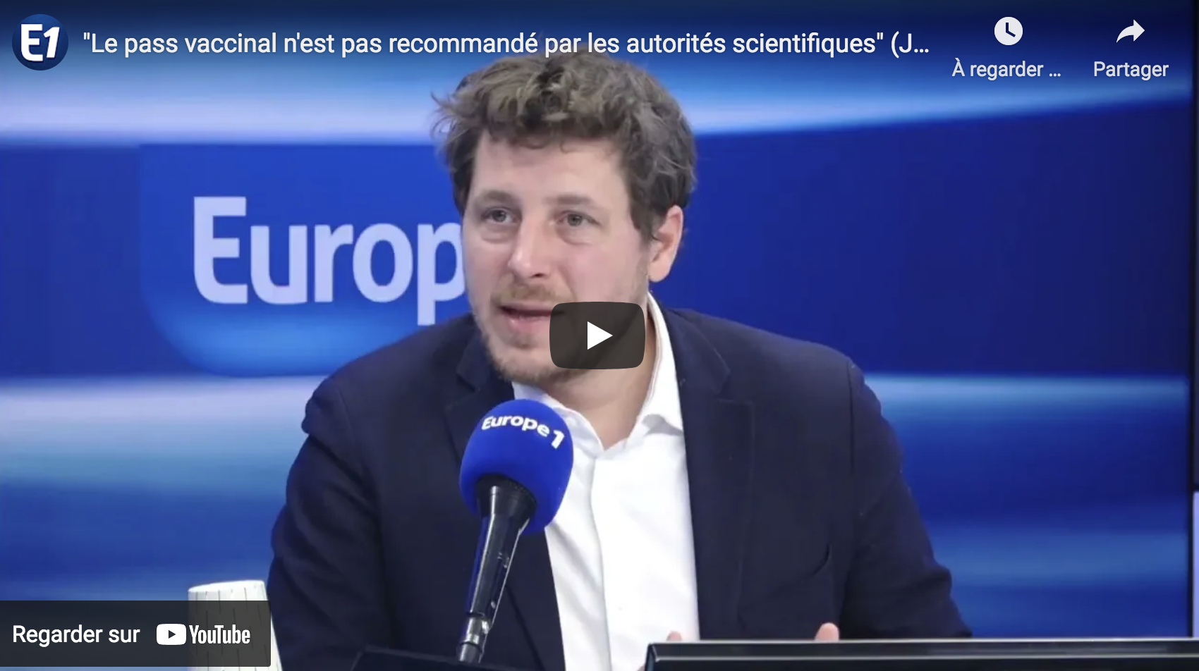 Julien Bayou : “Le pass vaccinal n’est pas recommandé par les autorités scientifiques” (VIDÉO)