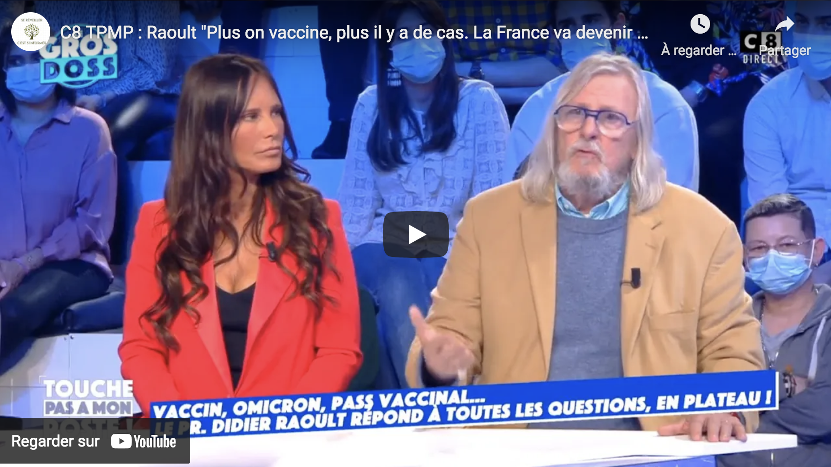 Pr Didier Raoult : “Plus on vaccine, plus il y a de cas. La France est en train de devenir n°1 au monde !” (VIDÉO)