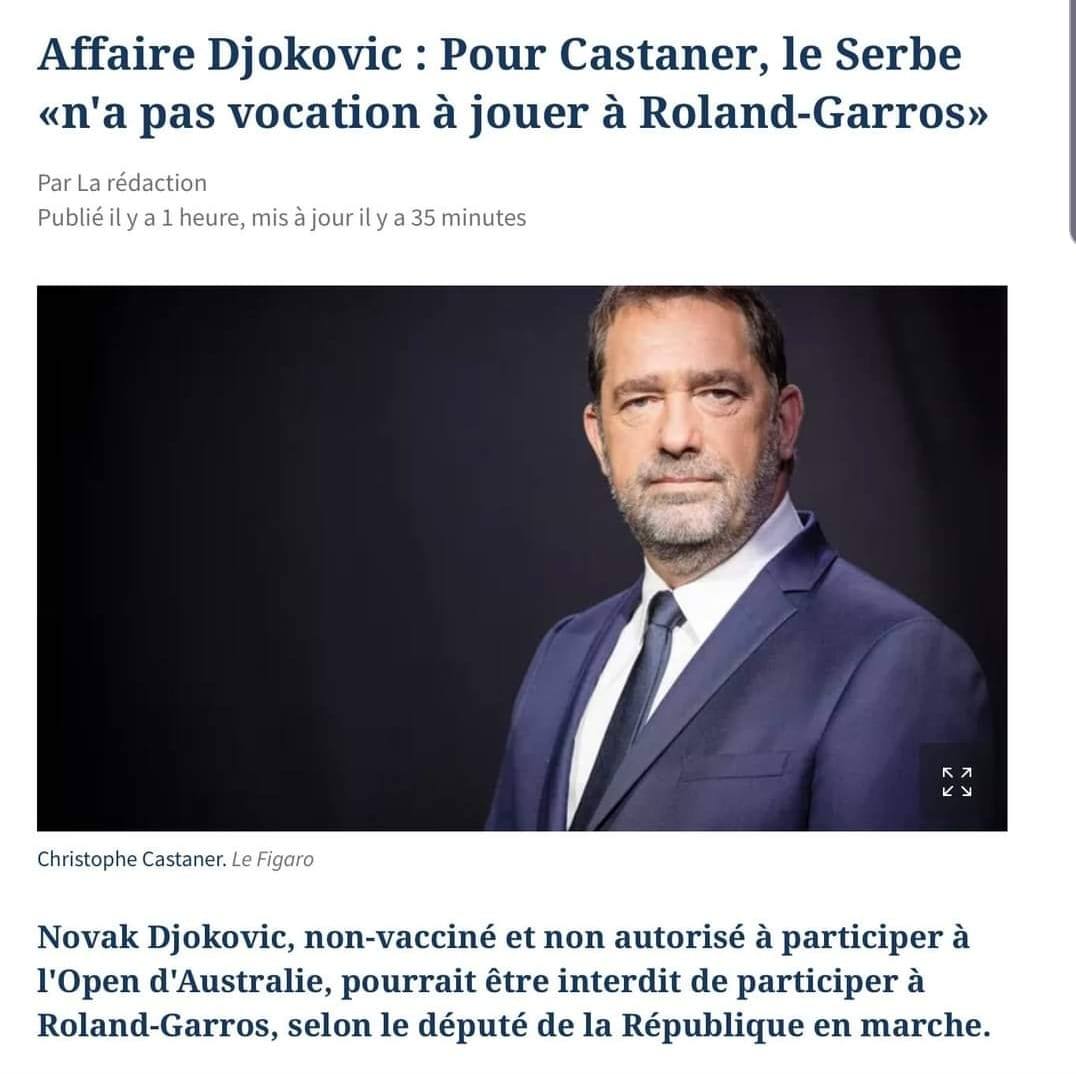 L’éminent épidémiologiste Christophe Castaner s’exprime sur l’affaire Djokovic