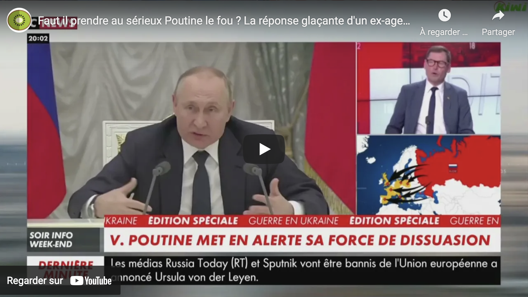 Un ancien agent du KGB : “Poutine est prêt à lancer une tête nucléaire sur l’Ukraine” (VIDÉO)