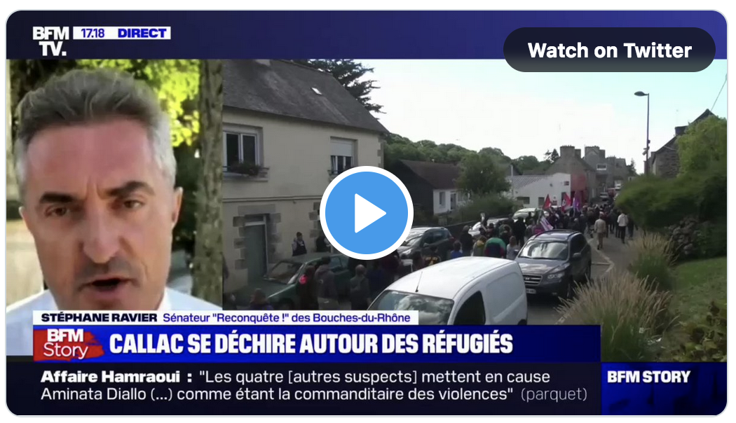 Repeuplement arabo-musulman de Callac : Stéphane Ravier invite un journaliste de BFM TV à pratiquer le “vivre avec” qu’il préconise pour les Français (VIDÉO)