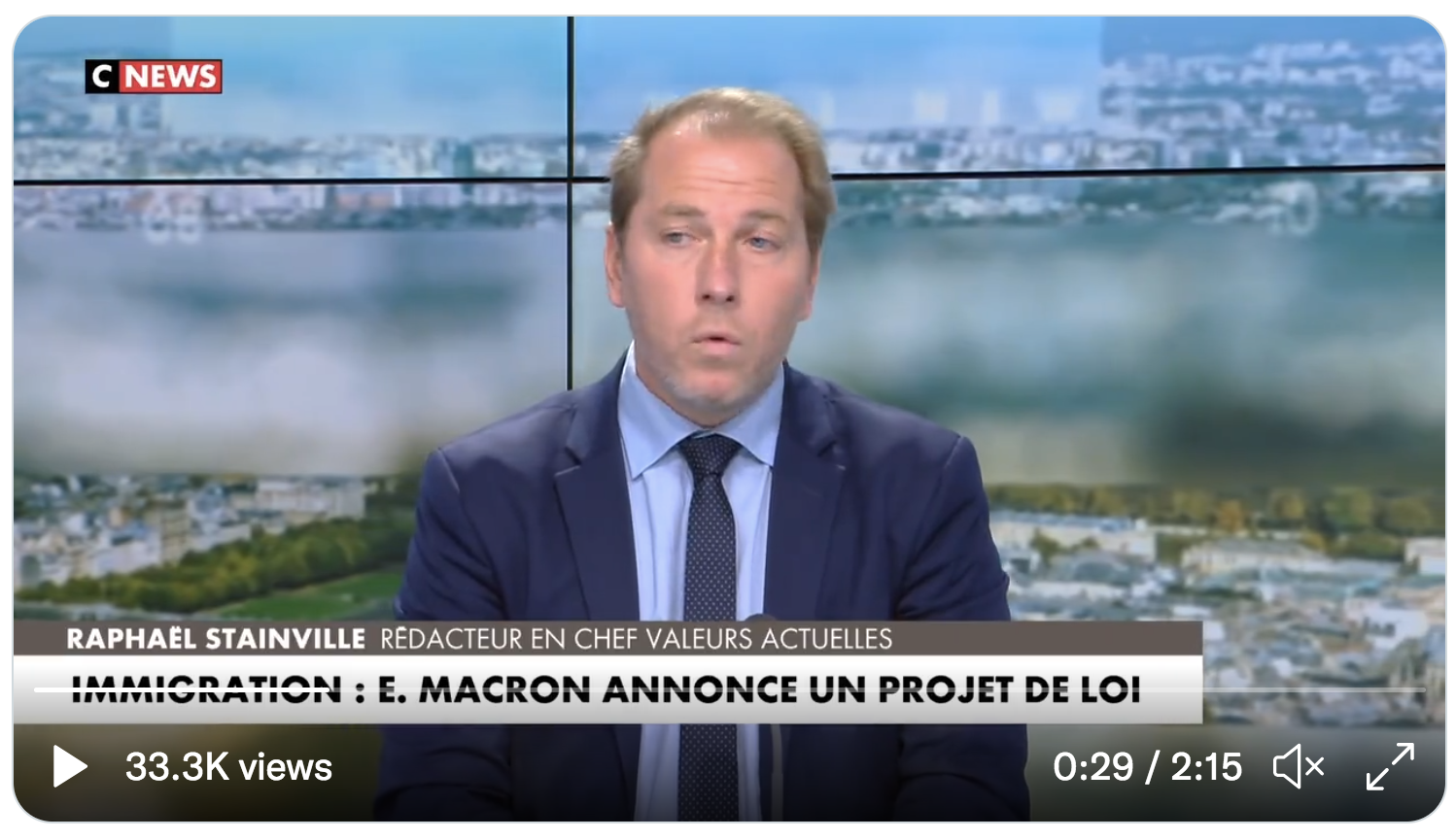 Raphaël Stainville : « En plaidant pour une répartition des étrangers sur notre territoire pour repeupler les campagnes, Emmanuel Macron assume au grand jour le Grand Remplacement » (VIDÉO)