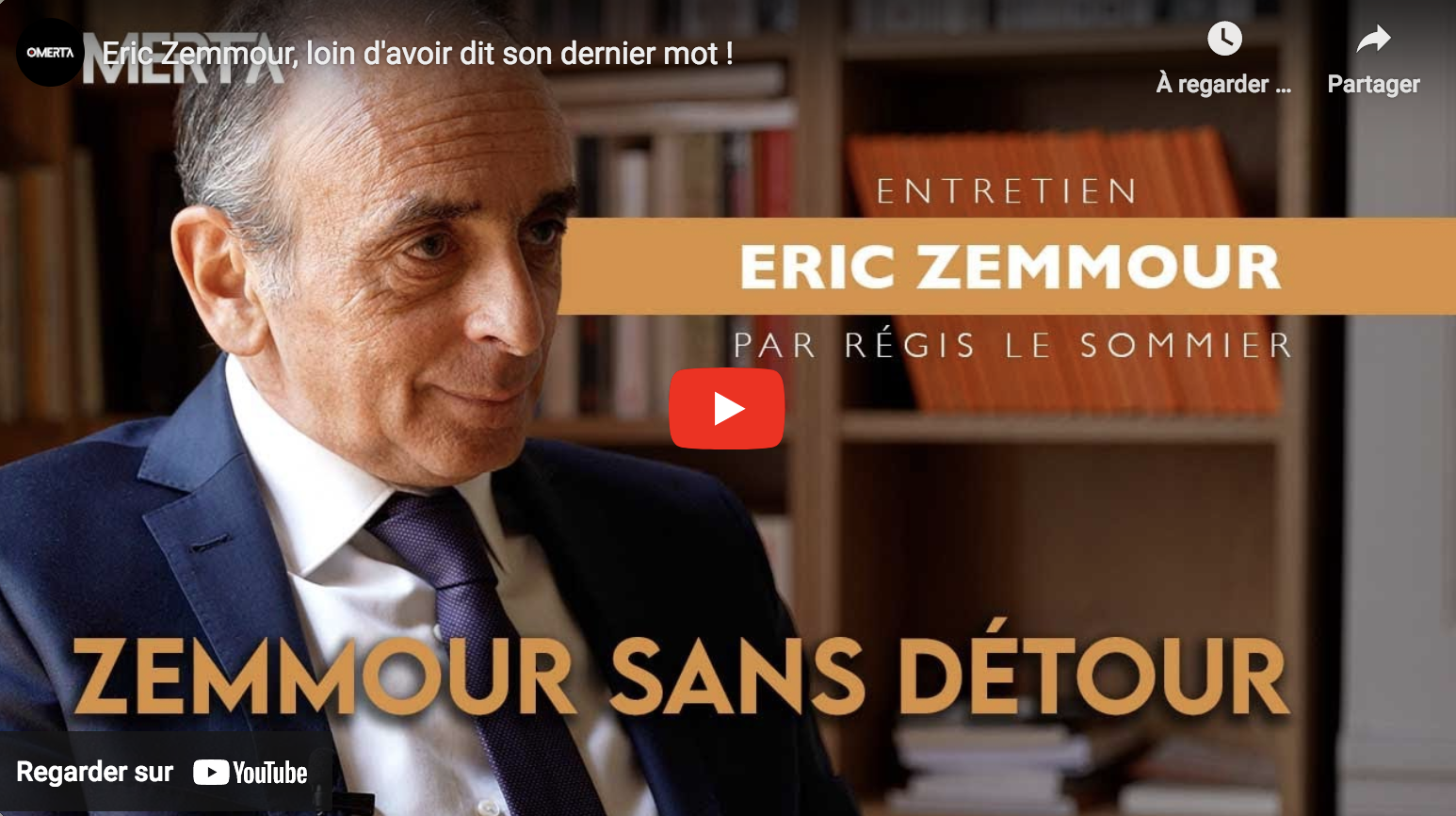 Éric Zemmour, loin d’avoir dit son dernier mot (GRAND ENTRETIEN)