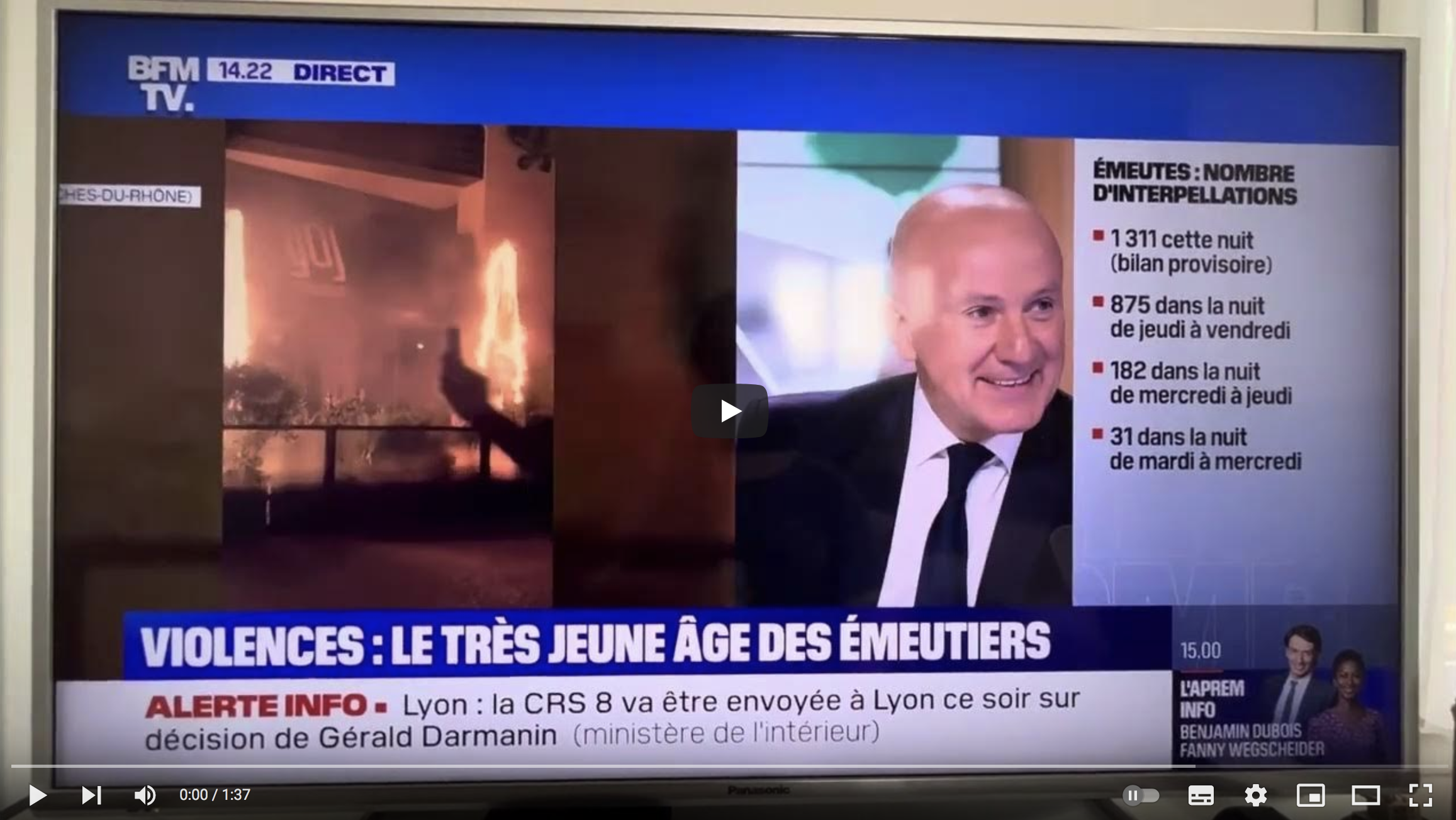 Malaise sur BFMTV entre Dominique Rizet et Pascale de La Tour du Pin qui ne supporte pas que le journaliste en dise (légèrement) plus sur les émeutiers : les téléspectateurs ne doivent pas savoir (VIDÉO)