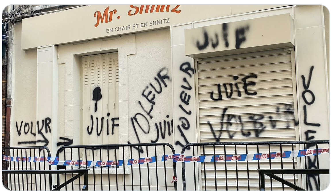 Un homme juif de 74 ans avoue être à l’origine des tags antisémites sur la façade d’un restaurant casher à Levallois-Perret…